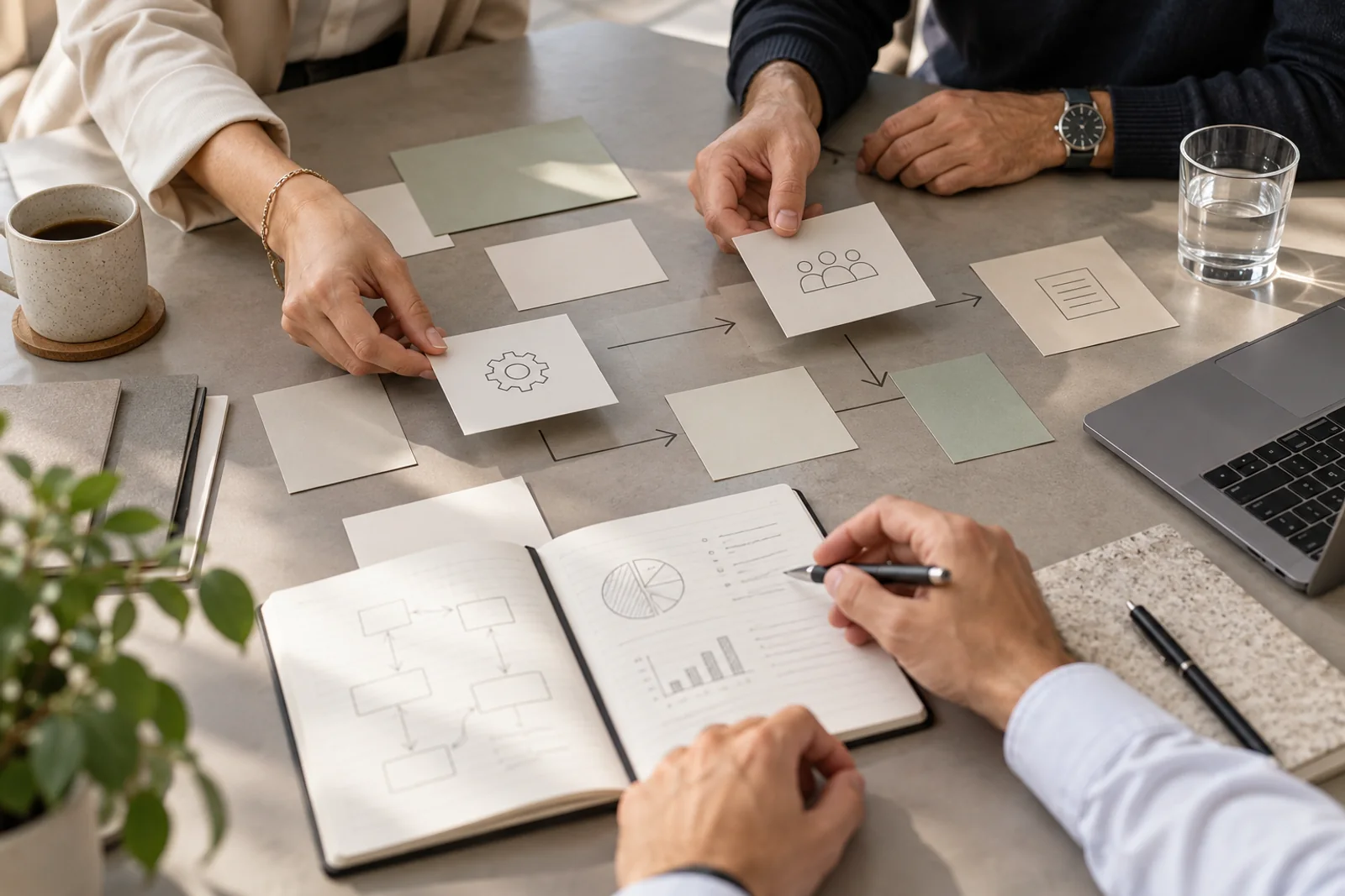 Illustrative planning session organising business processes